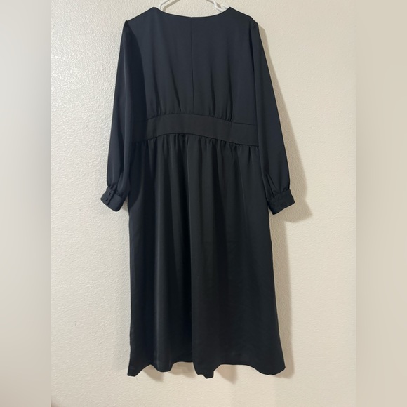 J Crew Black Classy A Line Button Front Dress, NWT, size 18 - Picture 6 of 6